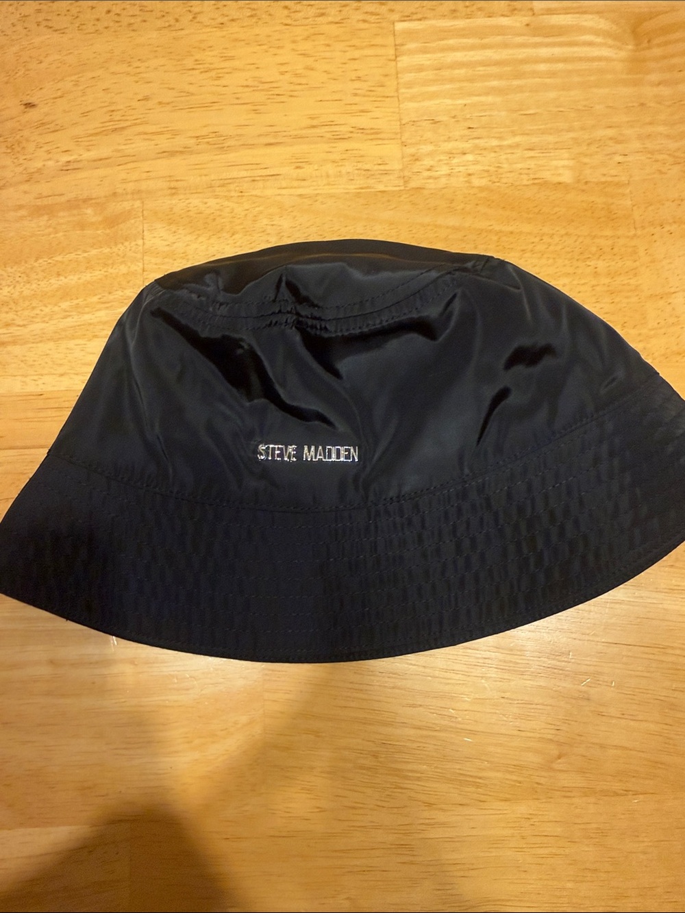 Steve Madden Black Logo Bucket Hat